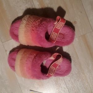 Ugg pink rainbow slippers